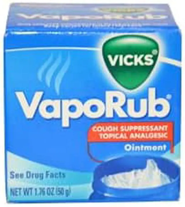 Alt view image 3 of 12 - Vaporub Cough Suppressant Topical Analgesic Ointment - 1.76 oz Cough Suppressant