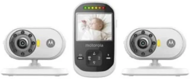 Alt view image 3 of 5 - Motorola MBP25-2 Wireless Video Baby Monitor LCD Color Screen and Two Cameras, 2.4 Inch
