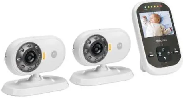 Alt view image 5 of 5 - Motorola MBP25-2 Wireless Video Baby Monitor LCD Color Screen and Two Cameras, 2.4 Inch