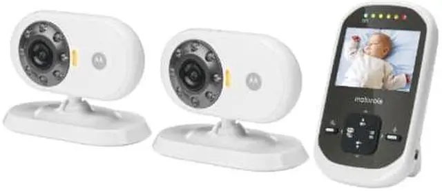 Alt view image 4 of 5 - Motorola MBP25-2 Wireless Video Baby Monitor LCD Color Screen and Two Cameras, 2.4 Inch