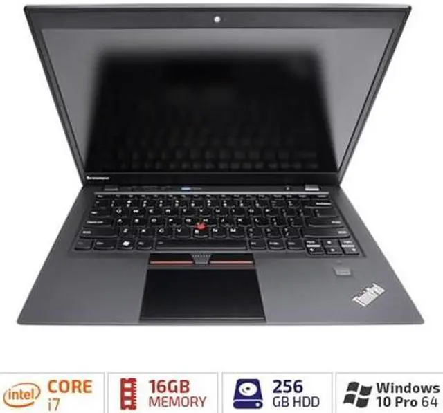 Alt view image 2 of 8 - ThinkPad Laptop X1 Carbon (4th Gen) Intel Core i7-6600U 16GB Memory 256 GB SSD Intel HD Graphics 520 14.0" Non-Touch Screen Windows 10 Pro 64-Bit 20FB004RUS