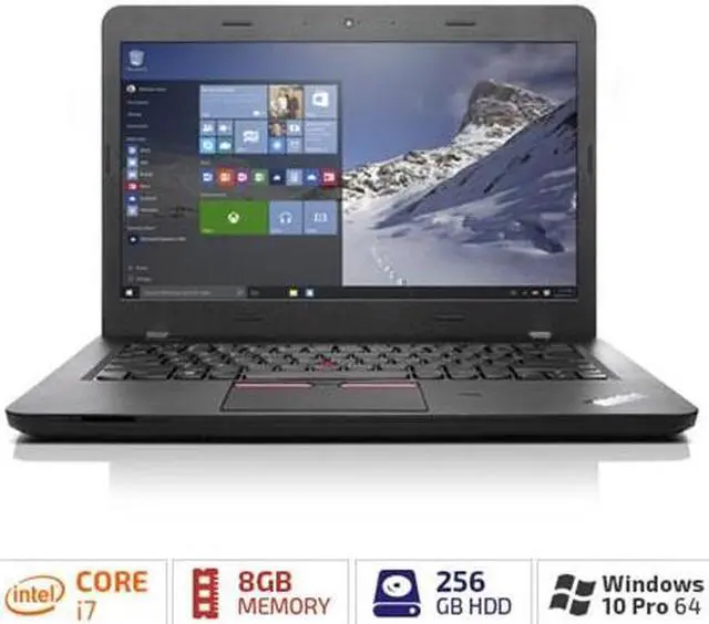 Main image of Lenovo ThinkPad E460 20ET004GUS 14" (In-plane Switching (IPS) Technology) Notebook - Intel Core i7 (6th Gen) i7-6500U Dual-core (2 Core) 2.50 GHz - Graphite Black