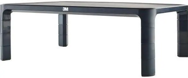 Alt view image 5 of 20 - 3M MS85B Adjustable Monitor Stand for Monitors and Laptops, Height Adjusts from 1.7 in to 5.5 in, Black