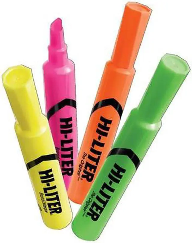 Alt view image 3 of 5 - Avery 24063 Assorted Fluorescent Desk Style Highlighters 4 Count Hi-liter Fluor Asst