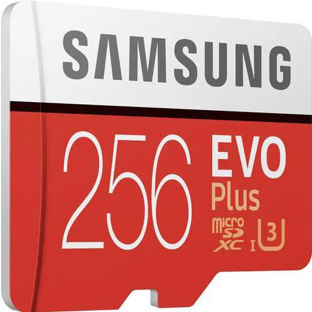 Main image of Samsung EVO Plus 256 GB microSDXC - Class 10/UHS-I (U3) - 100 MB/s Read - 90 MB/s Write