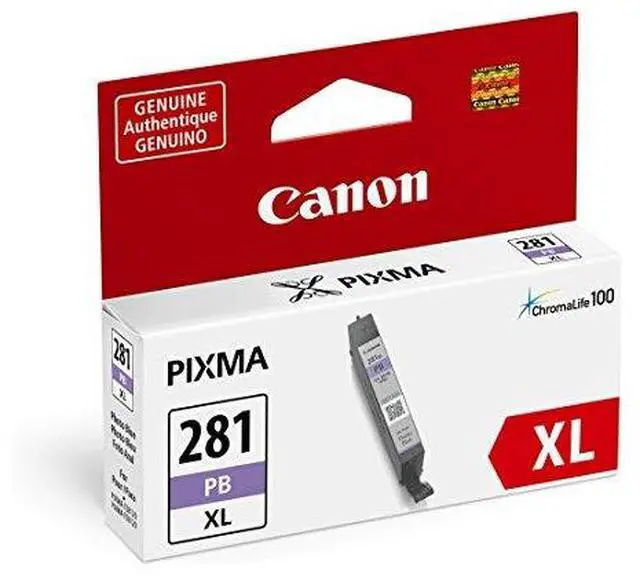 Alt view image 4 of 12 - Canon CLI-281XL Original Ink Cartridge - Blue - Inkjet - 1 Each