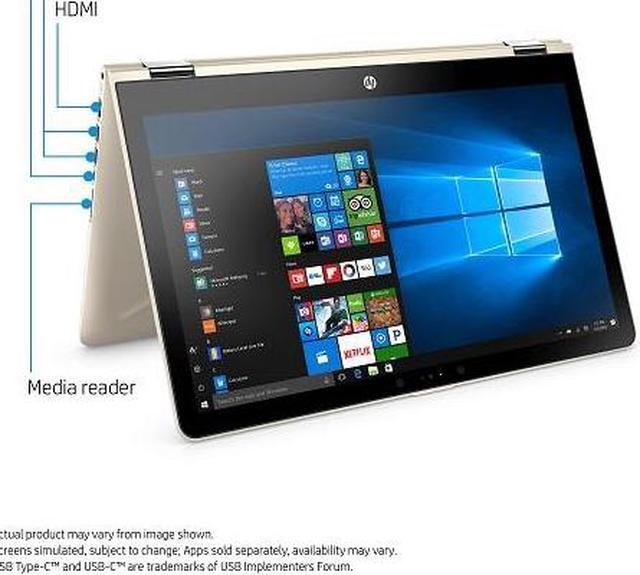Alt view image 12 of 14 - HP Pavilion x360 Intel Core i3-7100U 8GB Memory 1TB HDD Intel HD Graphics 620 15.6" Touch Screen 1920 x 1080 Convertible 2-in-1 Laptop Windows 10 Home 64-Bit 15-br076nr