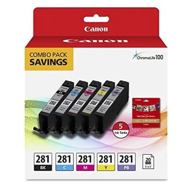 Alt view image 6 of 10 - Canon CLI-281 Ink Cartridge/Paper Kit Combo Pack Ink Cartridge/Paper Kit