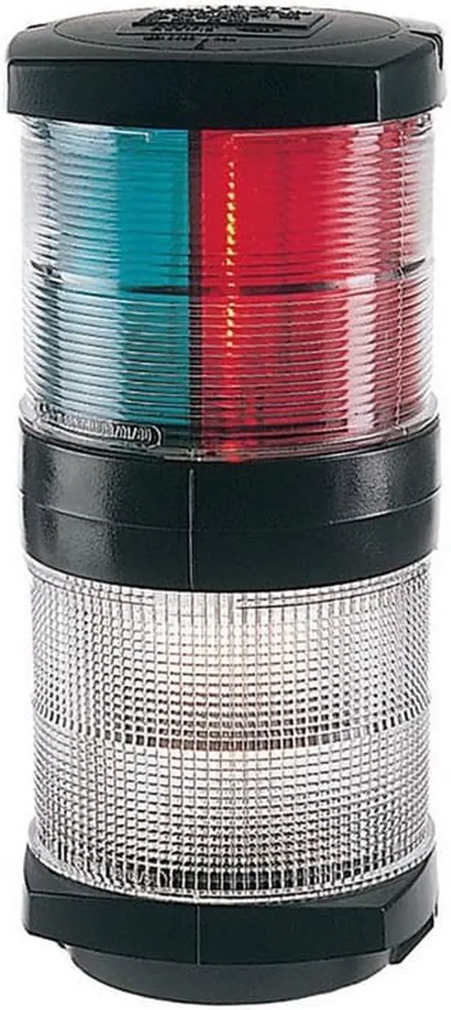Alt view image 2 of 5 - Hella Marine Tri-Color Navigation Light/Anchor Navigation Lamp- Incandescent - 2Nm - Black Housing - 12V