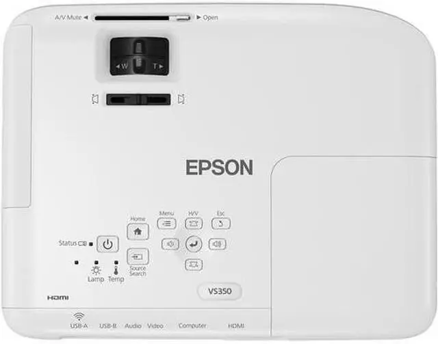 Alt view image 4 of 14 - Epson VS350 XGA 3LCD Portable Projector 3300 lumens, V11H839220