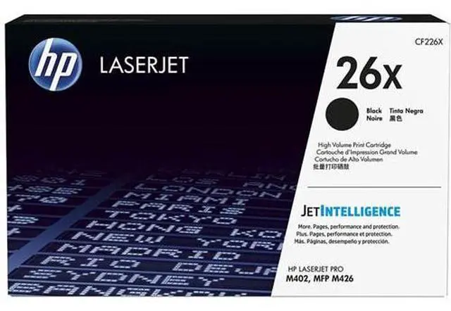 Main image of HP 26X High Yield Black Original LaserJet Toner Cartridges (CF226X)(Single Pack)