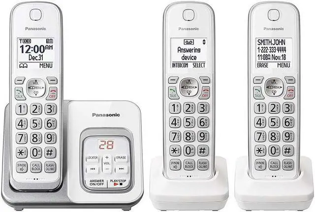 Alt view image 6 of 11 - Panasonic KXTGD533 Expandable Cordless Phone with Answering Machine - 3 Handsets