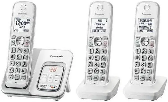 Alt view image 7 of 11 - Panasonic KXTGD533 Expandable Cordless Phone with Answering Machine - 3 Handsets