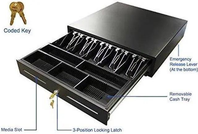 Alt view image 6 of 13 - Adesso MRP-16CD-TR 16” POS Cash Drawer Tray - 14" x 12.8" x 2.5"