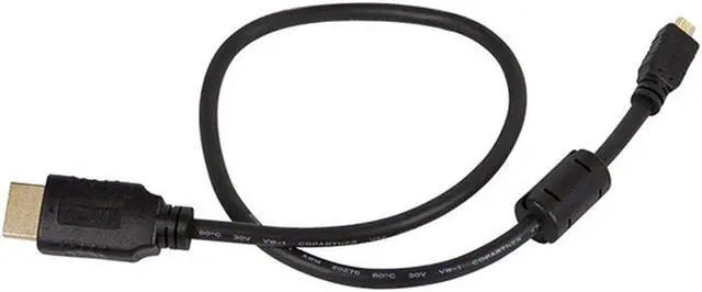 Alt view image 2 of 15 - Monoprice High Speed HDMI Cable - 1.5 Feet - Black | With HDMI Micro Connector, 4K @ 24Hz, 10.2Gbps, 34AWG