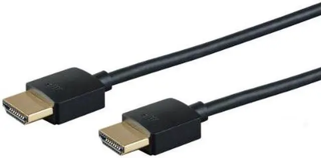 Alt view image 2 of 20 - Monoprice HDMI Cable - 1 Feet - Black| Certified Premium, 4K@60Hz, HDR, 18Gbps, 36AWG, YUV, 4:4:4, Compatible with UHD TV and More - Ultra Slim Series