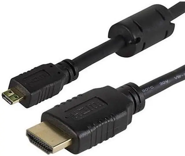 Alt view image 2 of 16 - Monoprice High Speed HDMI Cable - 3 Feet - Black | With HDMI Micro Connector, 4K @ 24Hz, 10.2Gbps, 34AWG