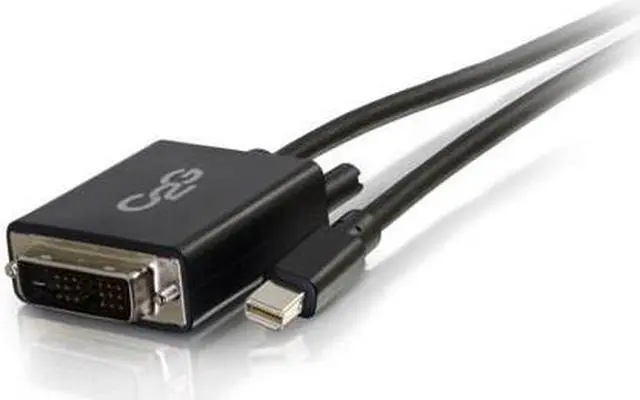 Alt view image 3 of 7 - C2G 3ft Mini DisplayPort to DVI Cable - Single Link DVI-D Adapter - Black - for Video Device, Notebook, Tablet, Monitor - 3 ft - 1 x Mini DisplayPort Male Digital Video - 1 x DVI-D (Single-Link) ...
