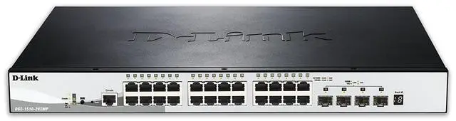 Alt view image 3 of 18 - D-Link DGS-1510-28XMP Systems 28-Port Gigabit SmartPro Stackable PoE/PoE+ Switch Including 4 10GbE SFP+ Ports