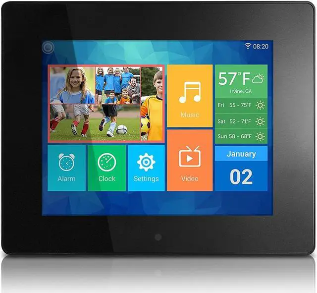 Alt view image 19 of 20 - Aluratek 8" Wi-Fi Digital Photo Frame With Touchscreen Lcd Display