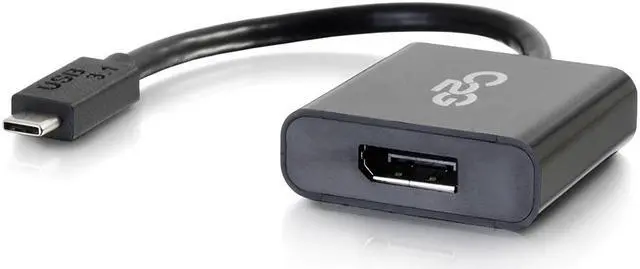 Alt view image 3 of 16 - C2g Usb C To Displayport Adapter Converter - Usb To Displayport Black Taa