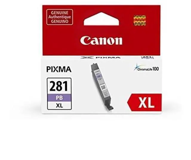 Alt view image 3 of 12 - Canon CLI-281XL Original Ink Cartridge - Blue - Inkjet - 1 Each