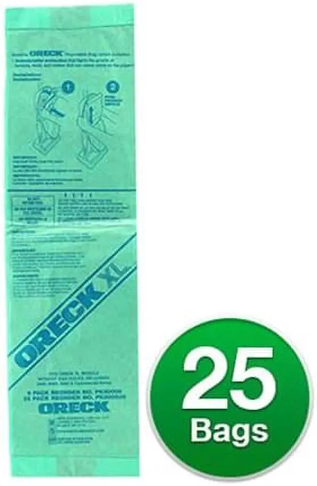Alt view image 3 of 7 - Oreck 8000-25 Replacement Vacuum Bags For XL2000RHB & U2000 Uprights - 25 Pack