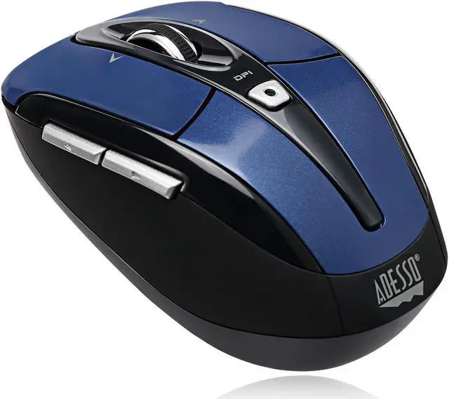 Alt view image 11 of 20 - ADESSO iMouse S60L Blue 6 Buttons Tilt Wheel USB RF Wireless Optical Mouse