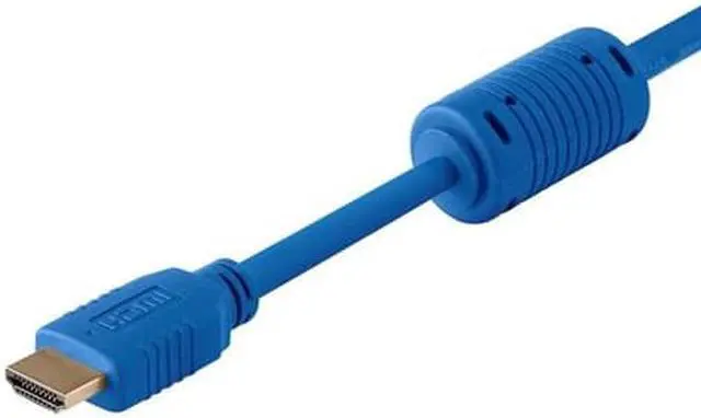 Alt view image 8 of 13 - Monoprice HDMI Cable - 6 Feet - Blue | High Speed, 4K@24Hz, HDR, 18Gbps, YUV 4:4:4, 28AWG, Compatible with UHD TV and More - Select Series