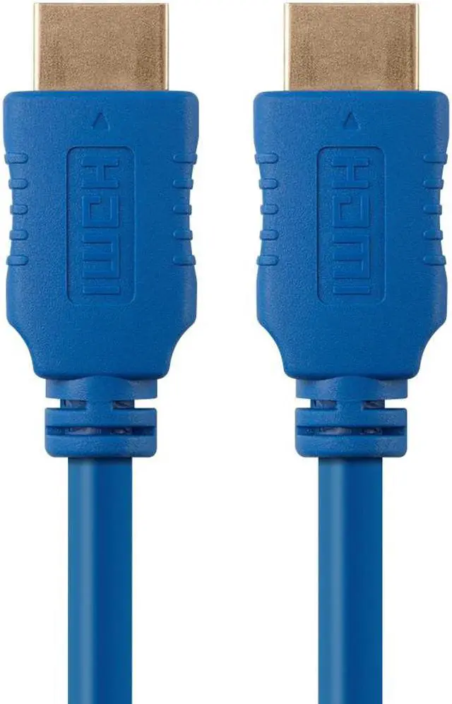 Alt view image 7 of 13 - Monoprice HDMI Cable - 6 Feet - Blue | High Speed, 4K@24Hz, HDR, 18Gbps, YUV 4:4:4, 28AWG, Compatible with UHD TV and More - Select Series