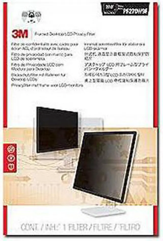 Alt view image 2 of 19 - 3m Framed Desktop Monitor Privacy Filter for 18.5" Widescreen Lcd, 16:9 PF185W9F