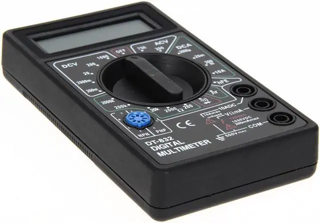 Alt view image 2 of 6 - DT832 Digital LCD Multimeter DC AC Voltmeter Ammeter Ohm Tester Meter Buzzer Function with Test Probe For RC Model
