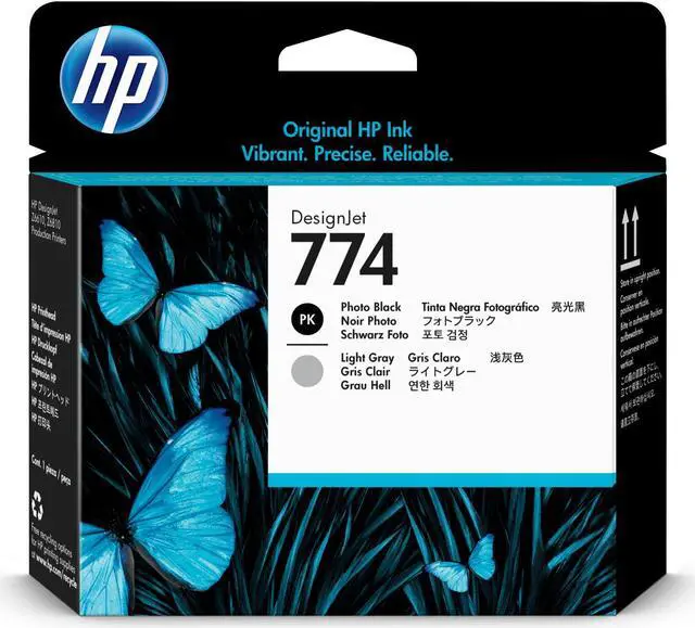 Alt view image 2 of 16 - HP 774 Photo Black/Light Gray DesignJet Printhead, P2W00A