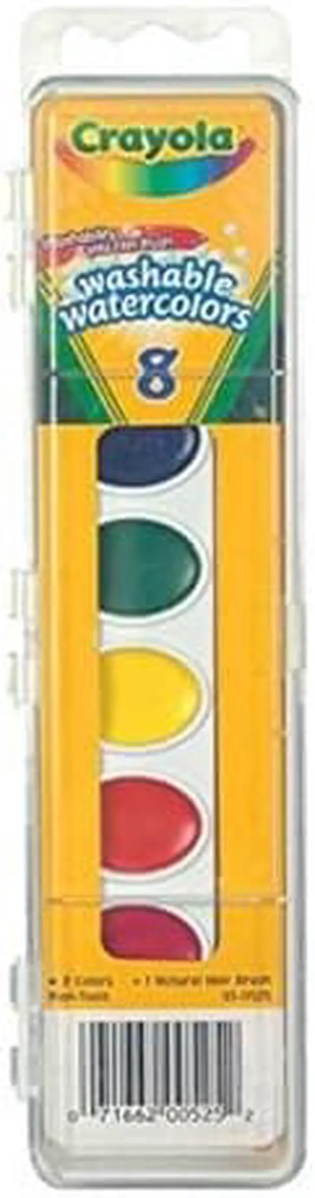 Alt view image 9 of 20 - Crayola Washable Watercolor Paint, 8 Assorted Colors, Palette Tray 530525
