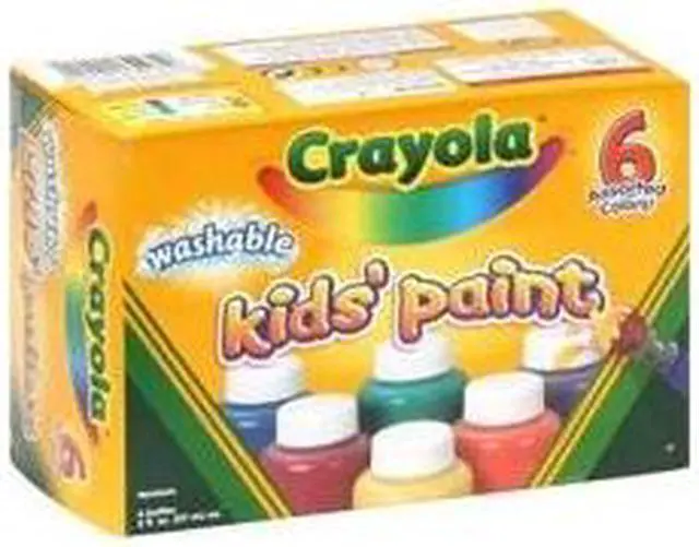 Alt view image 12 of 20 - Crayola Llc Formerly Binney & Smith BIN541204 Washable Kids Paint 6 Jar Set
