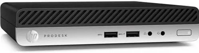 Alt view image 4 of 5 - HP Desktop PC - Intel Core i5-8500T (2.10 GHz) - Intel UHD Graphics 630 - 8 GB DDR4 RAM - 256 GB SSD - Mini Form Factor - Windows 10 Pro 64-bit (English) - ProDesk 400 G4 (4BC39UT#ABA)
