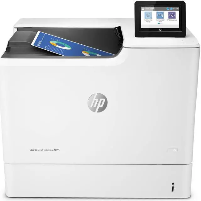 Main image of HP Color LaserJet M653dn Workgroup Up to 60 ppm 1200 x 1200 dpi Color Print Quality Color Ethernet (RJ-45) / USB Laser Printer