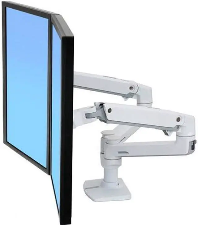 Alt view image 3 of 16 - ERGOTRON 45-491-216 LX DUAL SIDE-BY-SIDE ARM WHITE