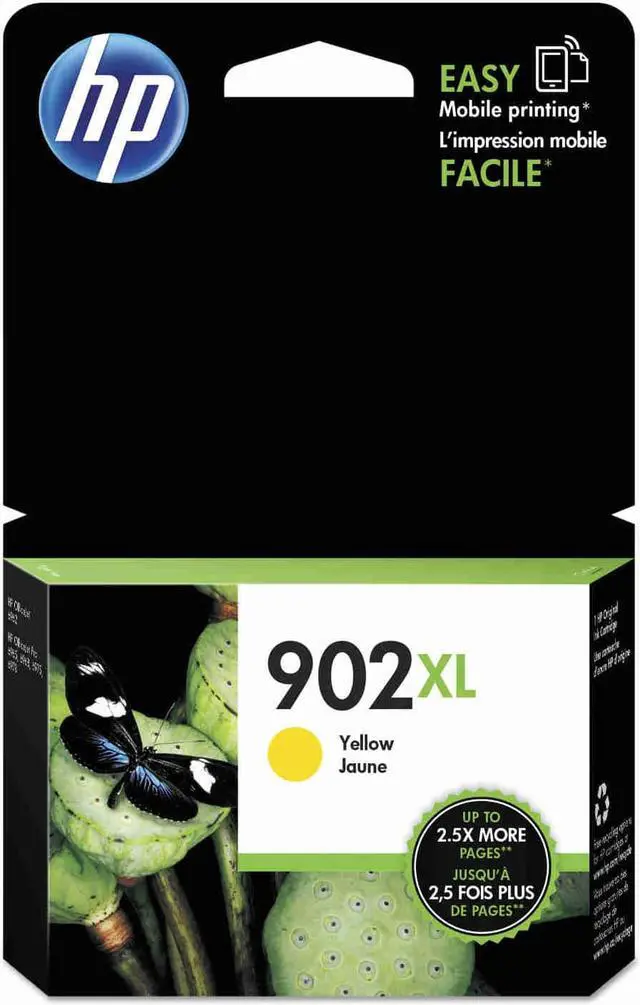 Alt view image 5 of 20 - HP 902XL High Yield Yellow Original Ink Cartridge, ~750 pages, T6M10AN#140