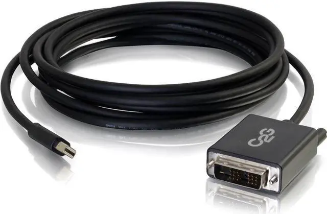 Alt view image 2 of 7 - C2G 3ft Mini DisplayPort to DVI Cable - Single Link DVI-D Adapter - Black - for Video Device, Notebook, Tablet, Monitor - 3 ft - 1 x Mini DisplayPort Male Digital Video - 1 x DVI-D (Single-Link) ...