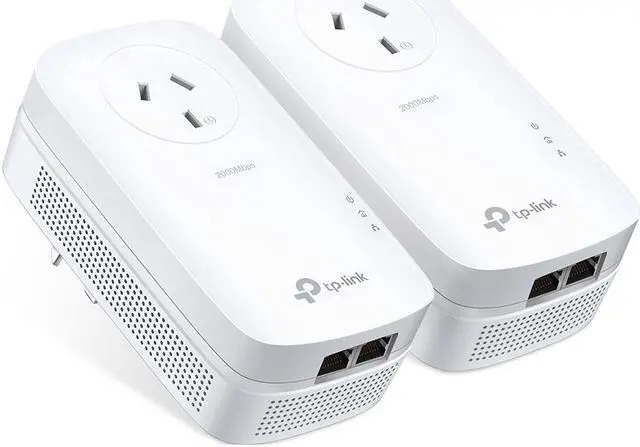 Alt view image 3 of 20 - TP-Link AV2000 Ethernet 2-Port GHz Passthrough Powerline Kit, 2 Pack