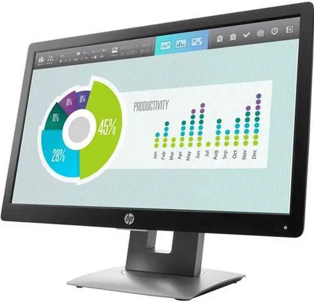Alt view image 4 of 12 - HP EliteDisplay E202 20" HD+ 1600 x 900 HDMI DisplayPort VGA USB 2.0 Hub Anti-Glare LED Backlit IPS Monitor