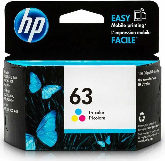 Alt view image 9 of 11 - HP 63 Ink Cartridge - Cyan/Magenta/Yellow