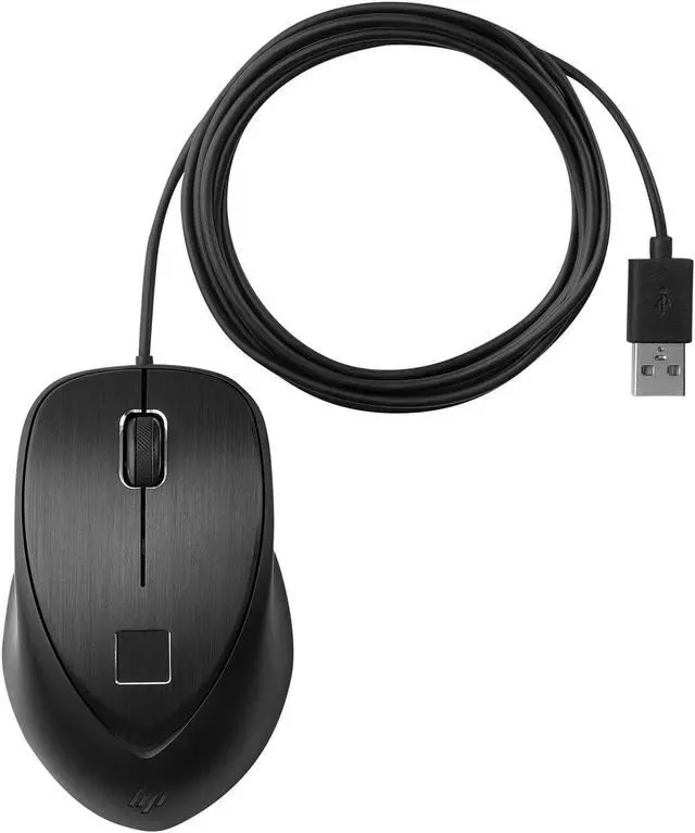 Alt view image 5 of 18 - HP USB Fingerprint Mouse Wired Mouse