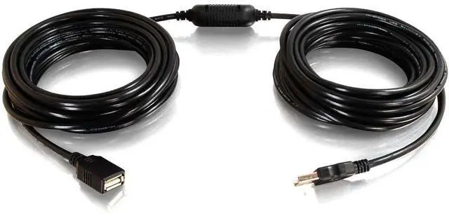 Alt view image 6 of 15 - C2G 38988 USB Active Extension Cable - USB 2.0 A Male to A Female Cable, Center Booster Format, Black (25 Feet, 7.62 Meters)