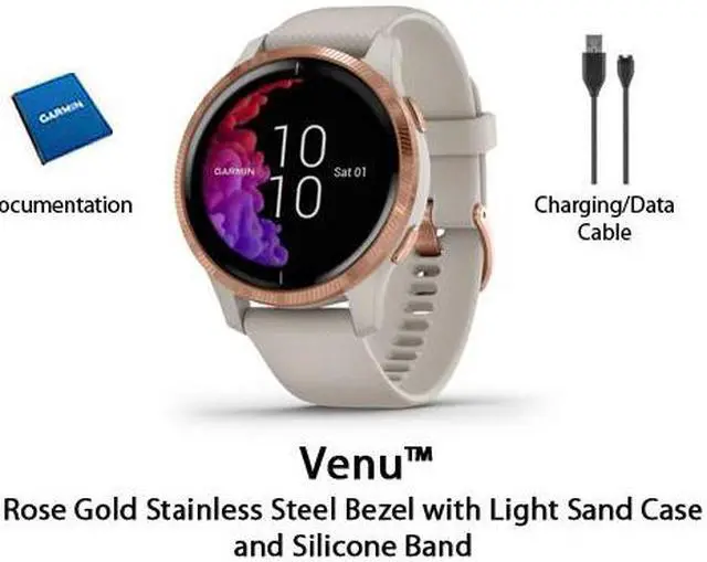 Alt view image 9 of 20 - Garmin Venu GPS Smartwatch w/ 1.2 Inch AMOLED Touchscreen Display
