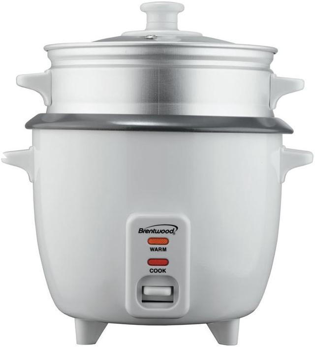 Brentwood TS-700S 4-Cup Uncooked/8-Cup Cooked Rice Cooker and Food Steamer  - White TS-700S 4-Cup Uncooked/8-Cup Cooked Rice Cooker and Food Steamer -  White 