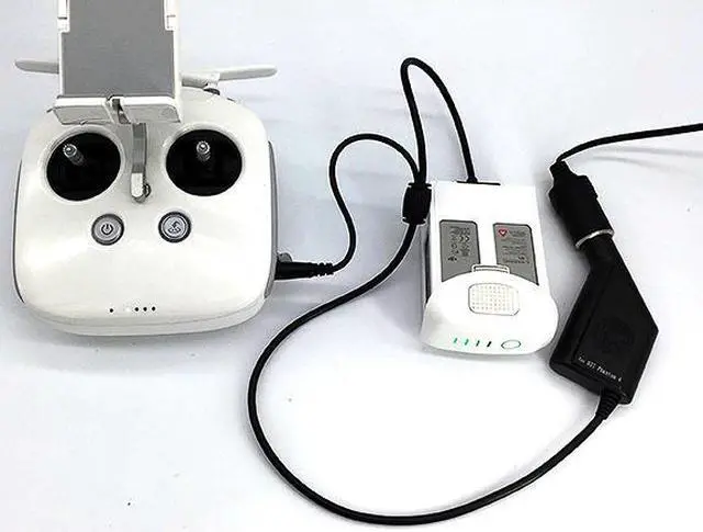 Alt view image 2 of 2 - Ultimaxx Car Charger & Adaptor For DJI Phantom 4 Quadcopter Battery & Remote Controller - Surge Protector & Fast Charging