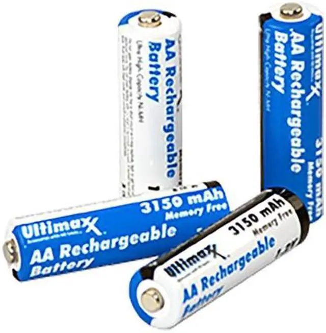 Main image of Ultimaxx 4x AA 3150 mAh NiMH Rechargeable Batteries