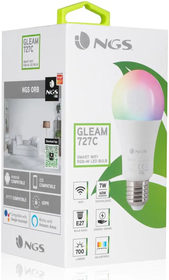 Alt view image 4 of 7 - NGS SMART WIFI LED Bulb Gleam 727C (GLEAM727C)